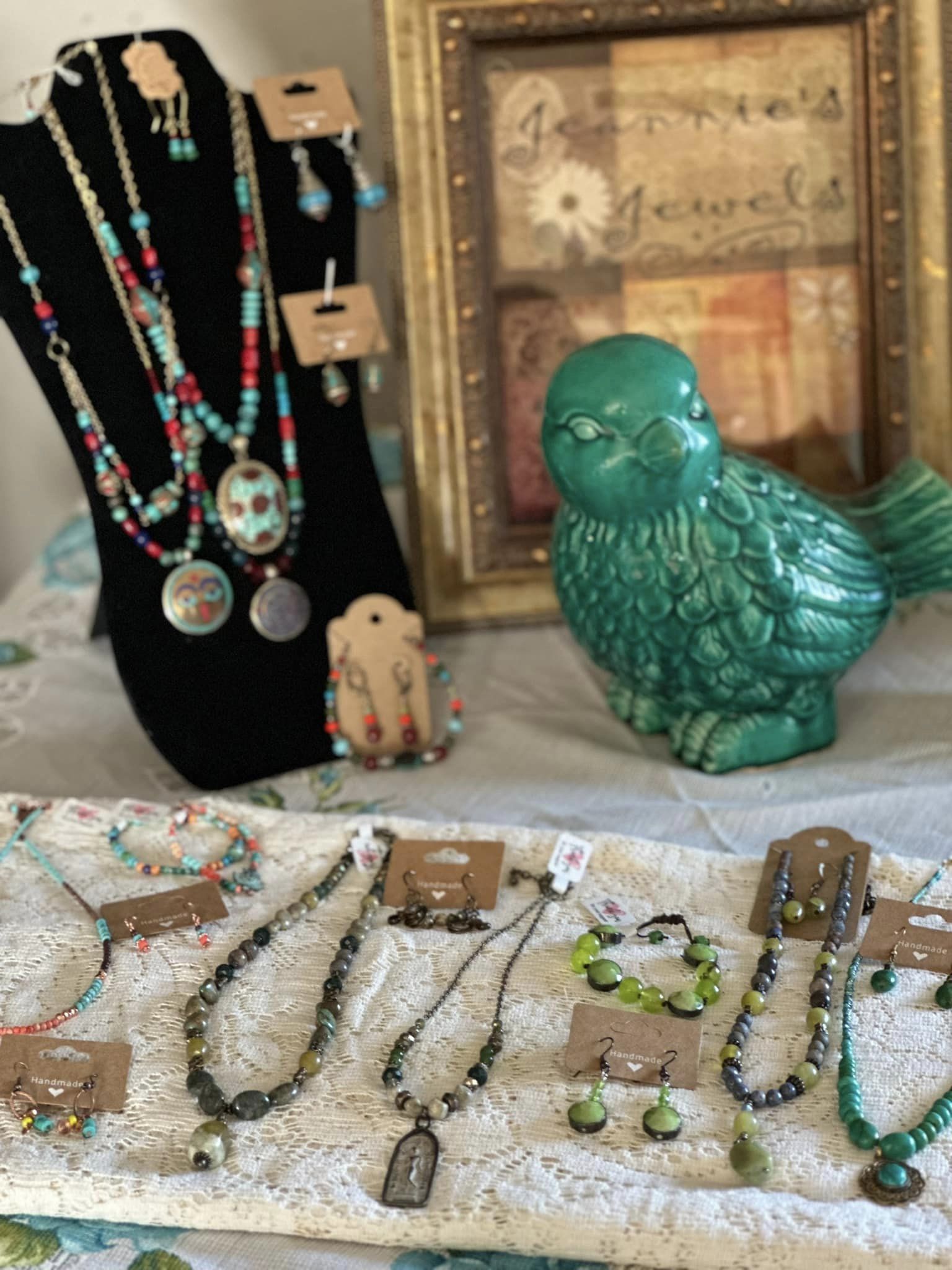 Lace and Trinkets - Earrings, Necklaces